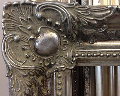 Large Elegant Champagne Coloured Frame Mirror 136x75cm - Hire Large Elegant Champagne Coloured Frame Mirror 136x75cm - Hire