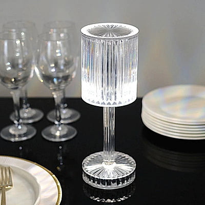 Crystal Cylinder Rechargeable Cordless Table Lamp Hire Crystal Cylinder Rechargeable Cordless Table Lamp Hire