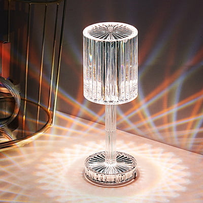 Crystal Cylinder Rechargeable Cordless Table Lamp Hire Crystal Cylinder Rechargeable Cordless Table Lamp Hire