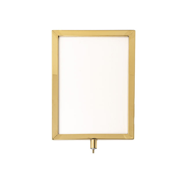 Gold Bollards with A4 Stand Hire Gold Bollards with A4 Stand Hire