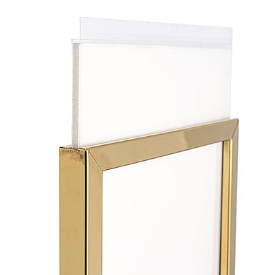 Gold Bollards with A4 Stand Hire Gold Bollards with A4 Stand Hire