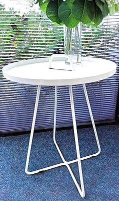 White Round Side Table Hire
