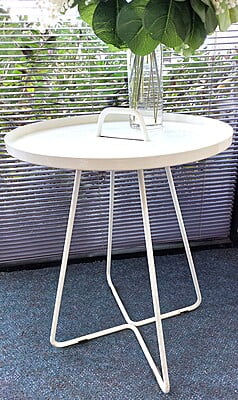 White Round Side Table Hire White Round Side Table Hire