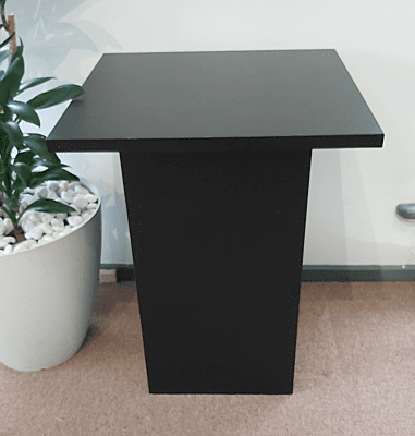 Black Square Plint Table Hire Black Square Plint Table Hire