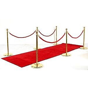 Gold Black Bollards & Ropes - Hire Package Gold Black Bollards & Ropes - Hire Package