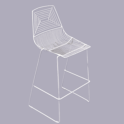 White Geo Mesh Bar Stool Hire
