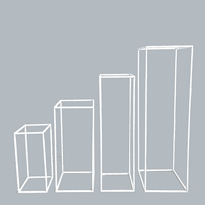 White Geometric Plinth - several sizes